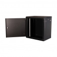 Шкаф 19" телекоммуникационный настенный, 12U 635x600х450 мм, дверь металл, черный
